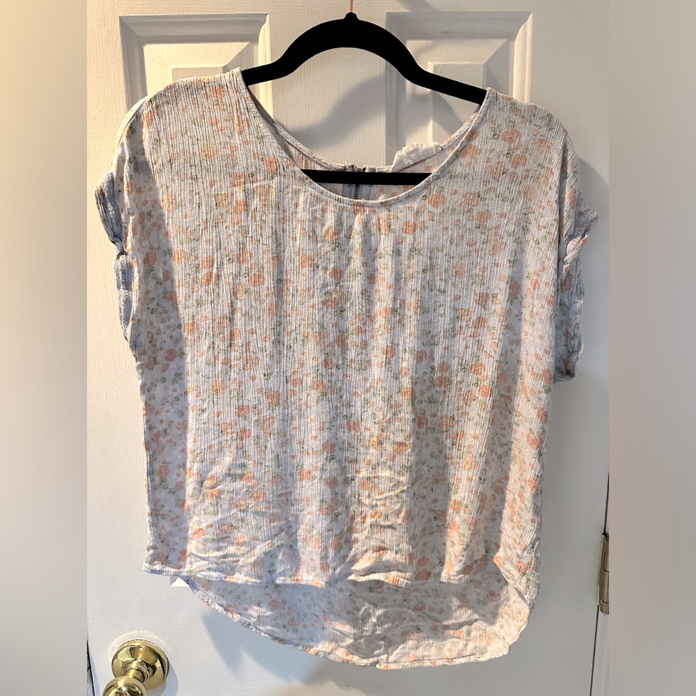 Pink Rose Floral Top